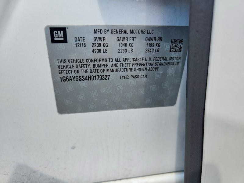 2017 Cadillac Cts მანქანა იყიდება აუქციონზე, vin: 1G6AY5SS4H0179327, აუქციონის ნომერი: 59868326