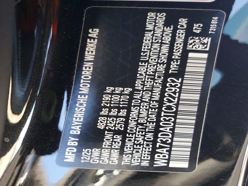 Продаж на аукціоні авто 2026 Bmw M440i, vin: WBA73DA03TCX22932, номер лоту: 62114126
