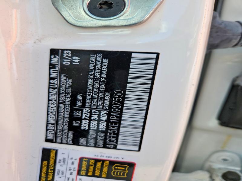 Aukcja sprzedaży 2023 Mercedes-benz Gls, vin: 4JGFF5KE1PA907550, numer aukcji: 61804276