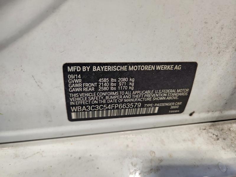 Продаж на аукціоні авто 2015 Bmw 320, vin: WBA3C3C54FP663579, номер лоту: 59770326
