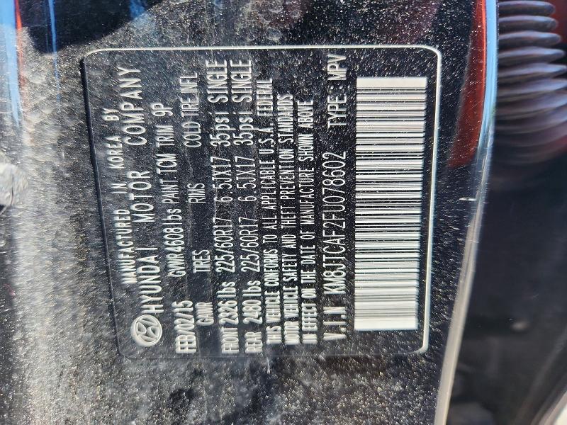 Продаж на аукціоні авто 2015 Hyundai Tucson, vin: KM8JTCAF2FU078602, номер лоту: 61176516