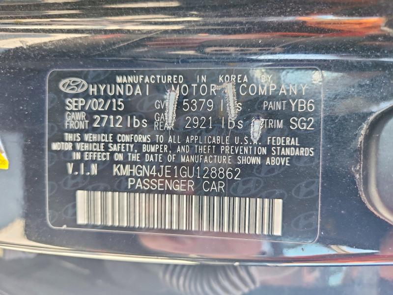 Aukcja sprzedaży 2016 Hyundai Genesis, vin: KMHGN4JE1GU128862, numer aukcji: 60668956