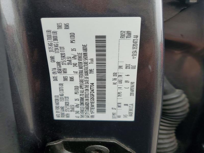 Продажа на аукционе авто 2016 Ford F150, vin: 1FTEW1EG5GFD47704, номер лота: 63009006