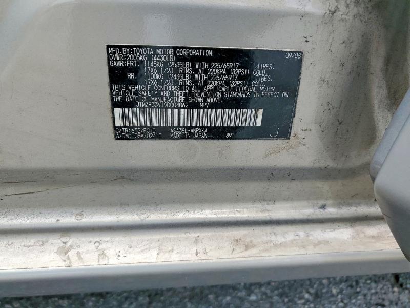2009 Toyota Rav4 მანქანა იყიდება აუქციონზე, vin: JTMZF33V19D004062, აუქციონის ნომერი: 61550886