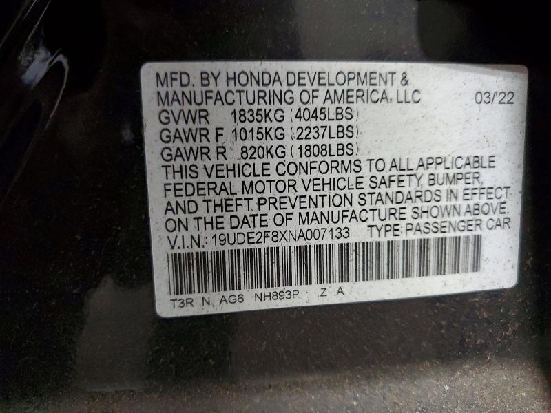 Продажа на аукционе авто 2022 Acura Ilx, vin: 19UDE2F8XNA007133, номер лота: 63278416