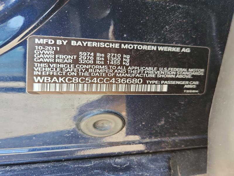 Aukcja sprzedaży 2012 Bmw 750, vin: WBAKC8C54CC436680, numer aukcji: 59744116