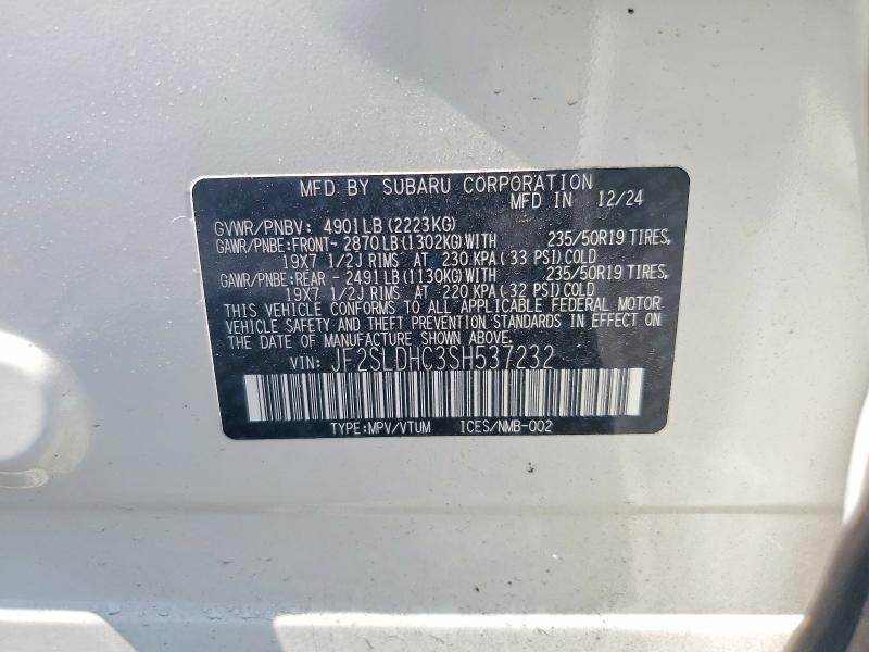 Продажа на аукционе авто 2025 Subaru Forester, vin: JF2SLDHC3SH537232, номер лота: 61313296