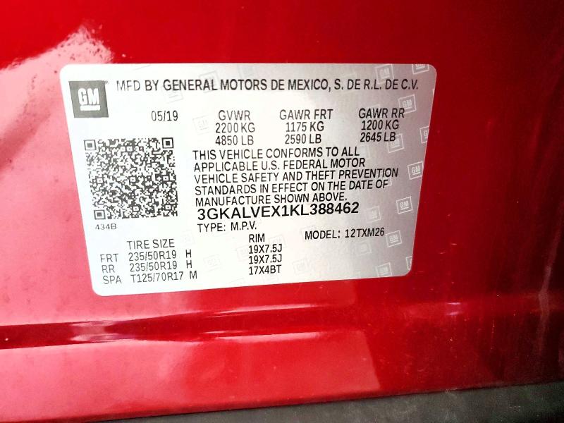 2019 Gmc Terrain მანქანა იყიდება აუქციონზე, vin: 3GKALVEX1KL388462, აუქციონის ნომერი: 59263126