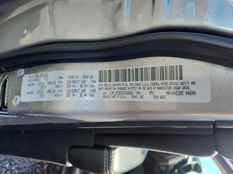 62392806 :رقم المزاد ، 1C4PJMCB3FW734542 vin ، 2015 Jeep Cherokee مزاد بيع