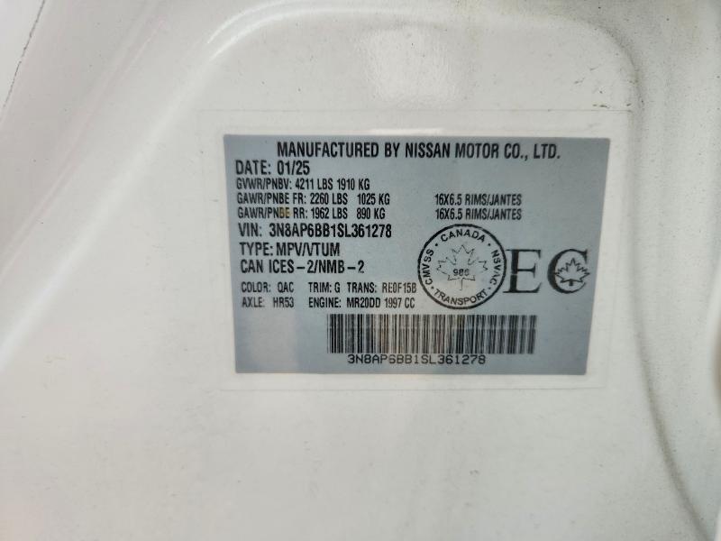 Продаж на аукціоні авто 2025 Nissan Kicks, vin: 3N8AP6BB1SL361278, номер лоту: 60132996