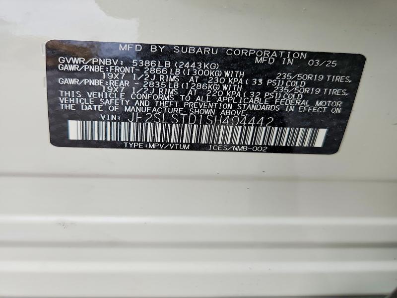 Продаж на аукціоні авто 2025 Subaru Forester, vin: JF2SLSTD1SH404442, номер лоту: 59383716