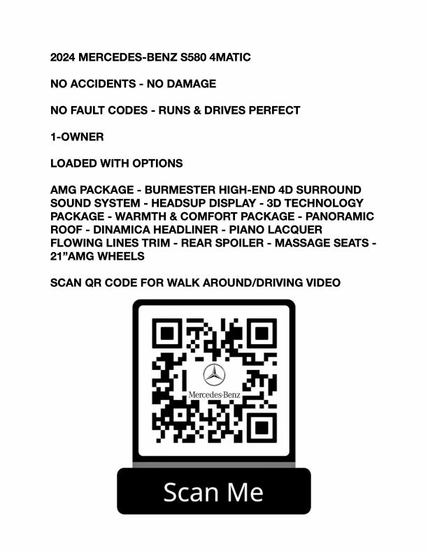 Aukcja sprzedaży 2024 Mercedes-benz S, vin: W1K6G7GB4RA288415, numer aukcji: 61083406