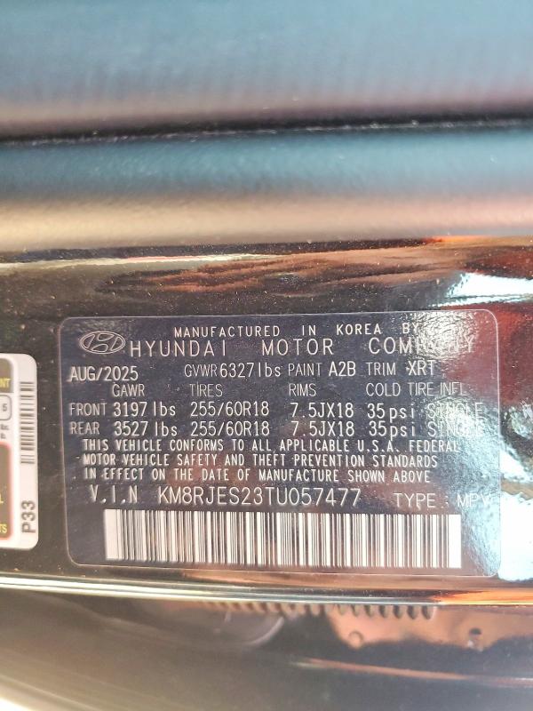 Продаж на аукціоні авто 2026 Hyundai Palisade, vin: KM8RJES23TU057477, номер лоту: 85964115