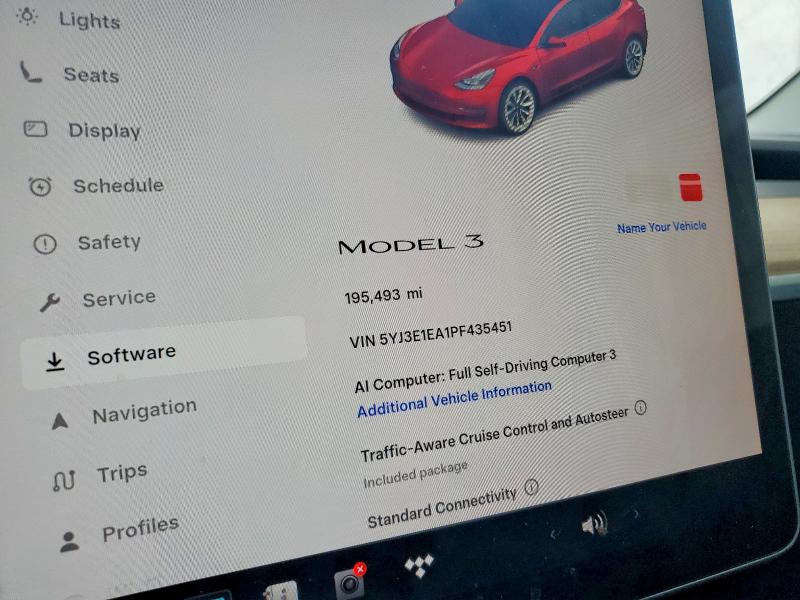 Aukcja sprzedaży 2023 Tesla Model 3, vin: 5YJ3E1EA1PF435451, numer aukcji: 59654166