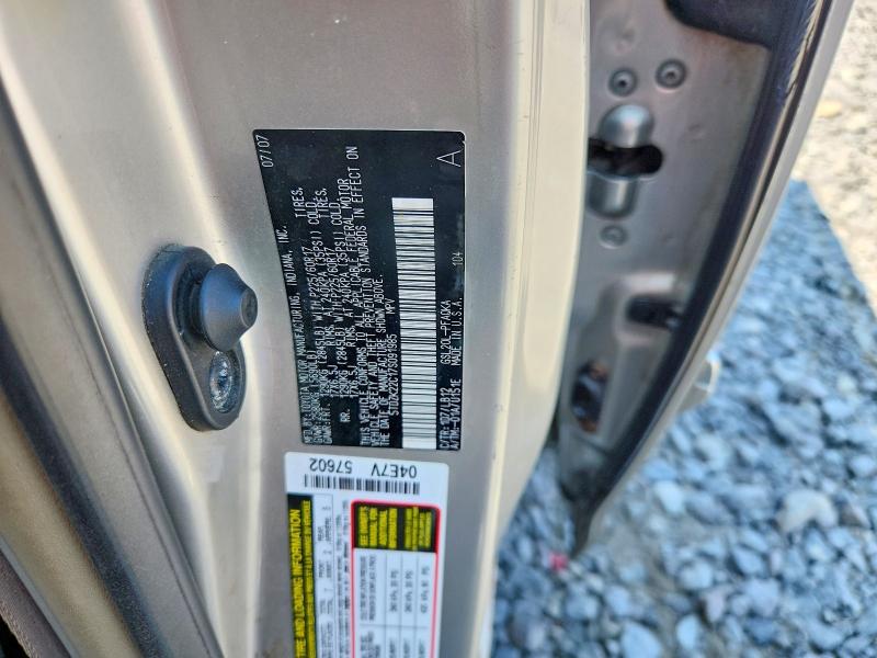 61312346 :رقم المزاد ، 5TDZK22C17S091985 vin ، 2007 Toyota Sienna مزاد بيع