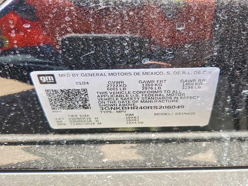 Продажа на аукционе авто 2024 Chevrolet Blazer, vin: 3GNKBHR40RS206049, номер лота: 59143216
