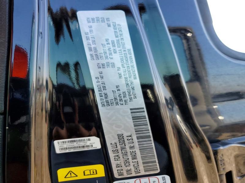 2021 Jeep Gladiator მანქანა იყიდება აუქციონზე, vin: 1C6HJTAG7ML502030, აუქციონის ნომერი: 61388566