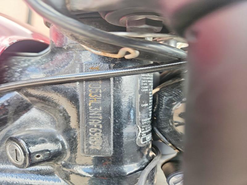 60839586 :رقم المزاد ، SMTD53HL3NTAF6989 vin ، 2022 Triumph Motorcycle Bonneville مزاد بيع