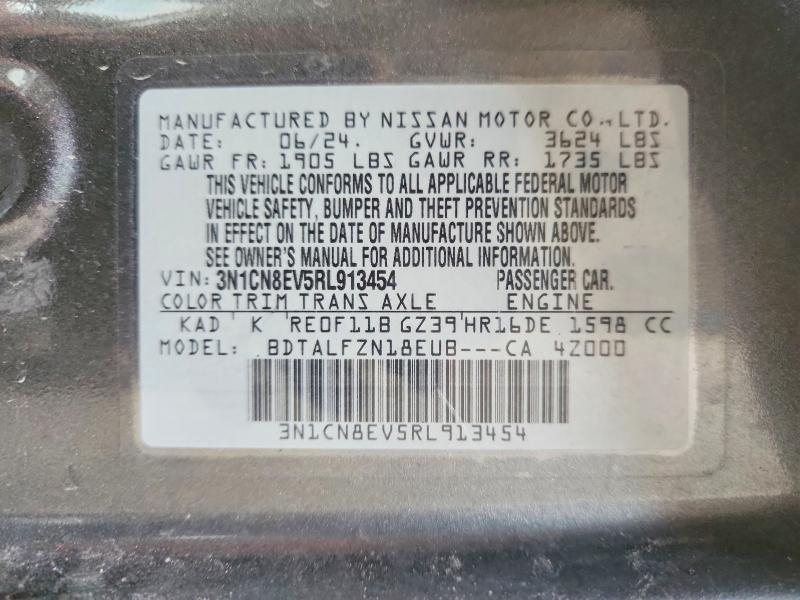 Продаж на аукціоні авто 2024 Nissan Versa, vin: 3N1CN8EV5RL913454, номер лоту: 61195216