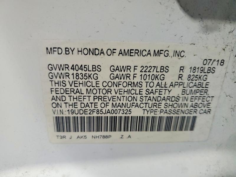 Aukcja sprzedaży 2018 Acura Ilx, vin: 19UDE2F85JA007325, numer aukcji: 61907256