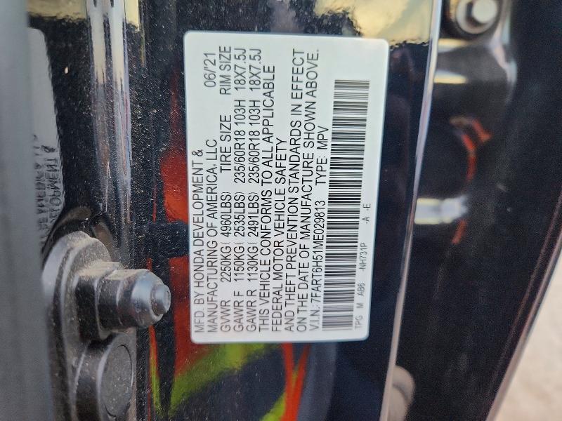 Aukcja sprzedaży 2021 Honda Cr-v, vin: 7FART6H51ME029813, numer aukcji: 60437666