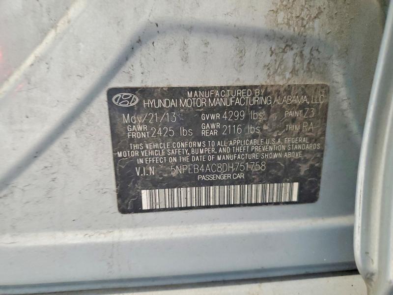 Продажа на аукционе авто 2013 Hyundai Sonata, vin: 5NPEB4AC8DH751758, номер лота: 60009216
