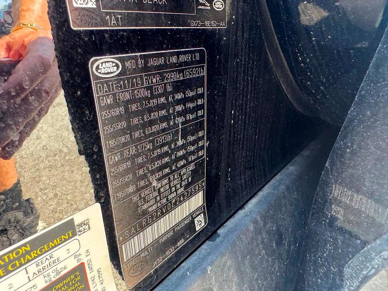 Продажа на аукционе авто 2020 Land Rover Discovery, vin: SALRG2RV0L2427595, номер лота: 60191446