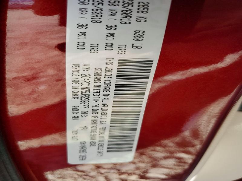 Aukcja sprzedaży 2018 Chrysler Pacifica, vin: 2C4RC1N75JR230277, numer aukcji: 62235916