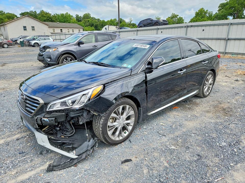 63318046 :رقم المزاد ، 5NPE34AB4FH251524 vin ، 2015 Hyundai Sonata مزاد بيع