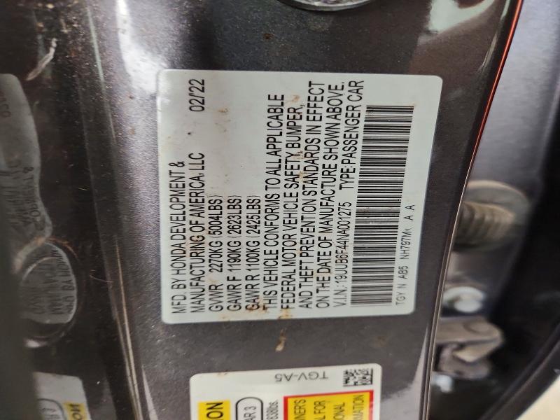 2022 Acura Tlx მანქანა იყიდება აუქციონზე, vin: 19UUB6F44NA001275, აუქციონის ნომერი: 61785836