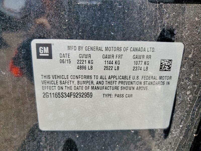 Продажа на аукционе авто 2015 Chevrolet Impala, vin: 2G1165S34F9292959, номер лота: 60967136
