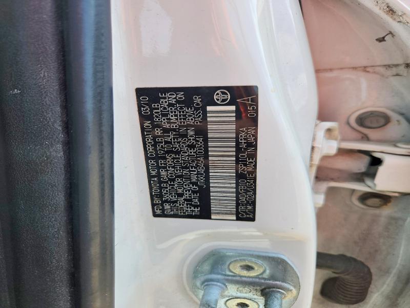 60475756 :رقم المزاد ، JTKKU4B46A1003641 vin ، 2010 Scion Xd مزاد بيع