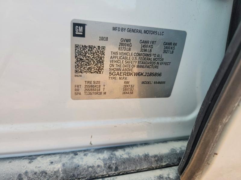 Aukcja sprzedaży 2019 Buick Enclave, vin: 5GAERBKW6KJ185856, numer aukcji: 60203276