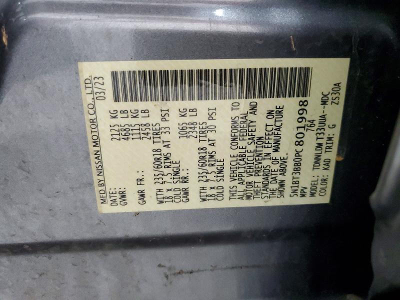 Продажа на аукционе авто 2023 Nissan Rogue, vin: 5N1BT3BB0PC801998, номер лота: 62235166