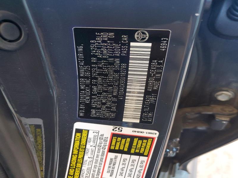 Aukcja sprzedaży 2025 Toyota Camry, vin: 4T1DAACK9SU182788, numer aukcji: 62265966