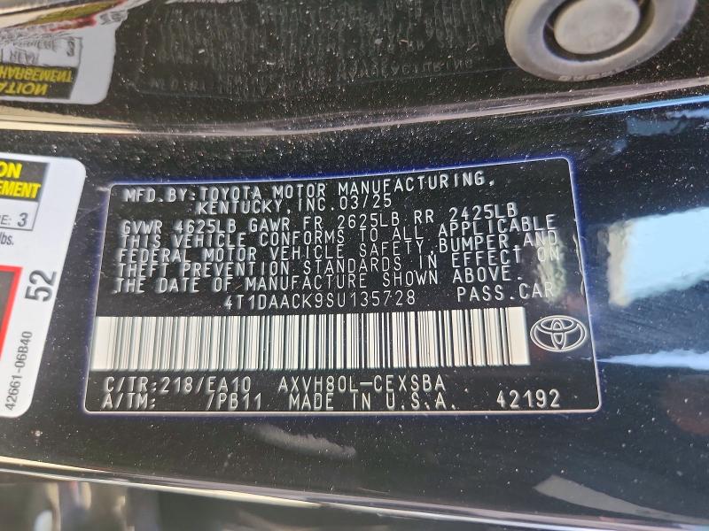 Продажа на аукционе авто 2025 Toyota Camry, vin: 4T1DAACK9SU135728, номер лота: 61223186