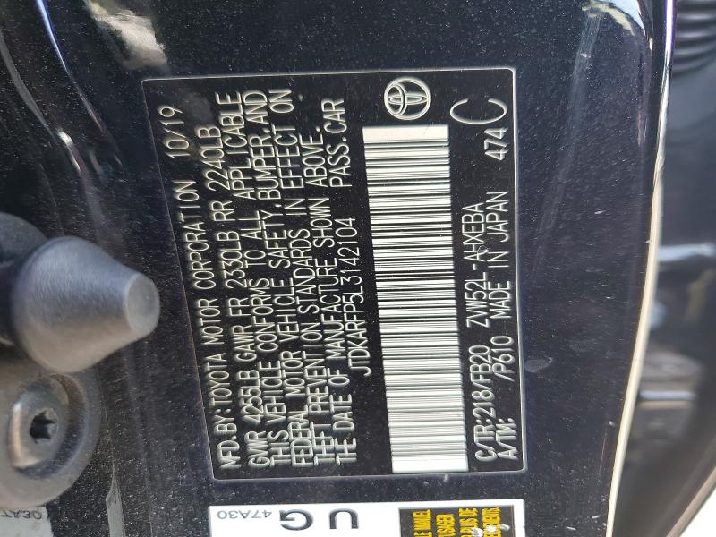 60054636 :رقم المزاد ، JTDKARFP5L3142104 vin ، 2020 Toyota Prius Prime مزاد بيع