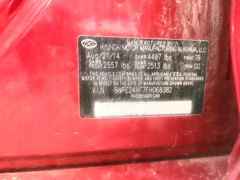 Продажа на аукционе авто 2015 Hyundai Sonata, vin: 5NPE24AF7FH068382, номер лота: 61122886