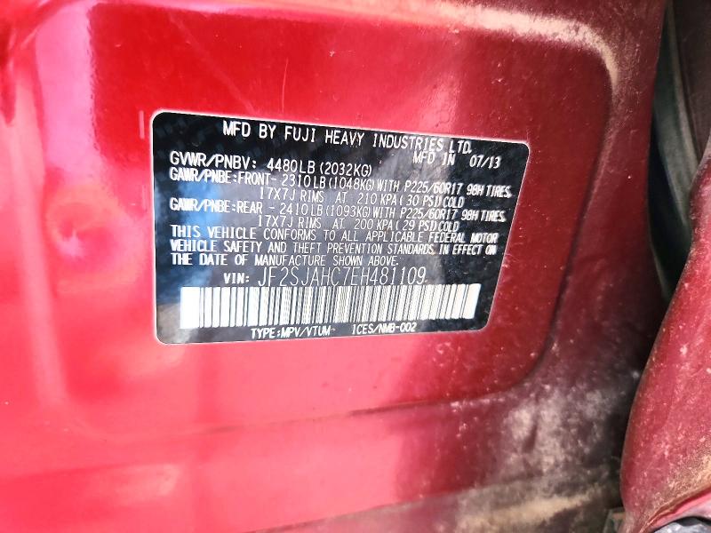 Продажа на аукционе авто 2014 Subaru Forester, vin: JF2SJAHC7EH481109, номер лота: 63160846