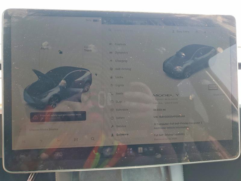 Продажа на аукционе авто 2023 Tesla Model Y, vin: 7SAYGDEE5PF699344, номер лота: 60792466