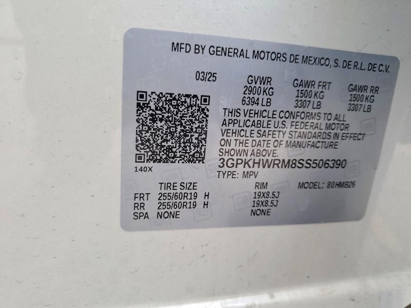 Aukcja sprzedaży 2025 Honda Prologue, vin: 3GPKHWRM8SS506390, numer aukcji: 61015576
