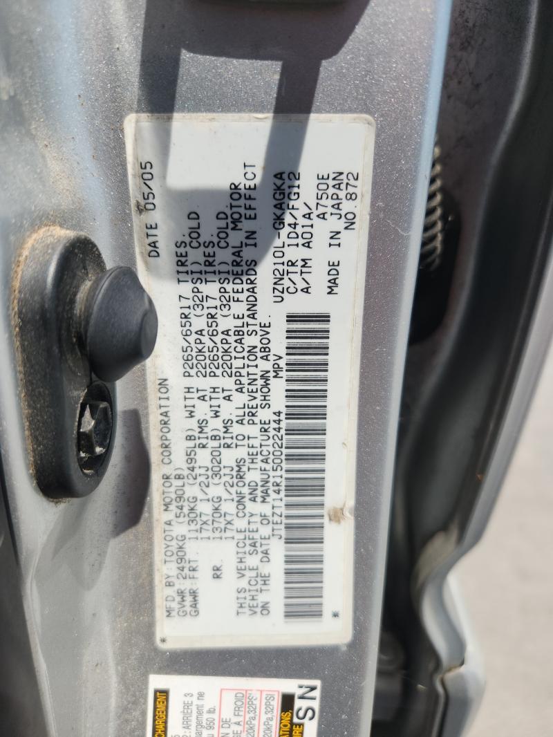 Продажа на аукционе авто 2005 Toyota 4runner, vin: JTEZT14R150022444, номер лота: 63253526