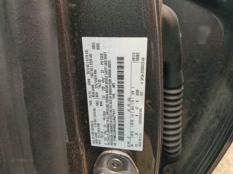 Aukcja sprzedaży 2020 Ford Escape, vin: 1FMCU9H95LUA27311, numer aukcji: 61215856