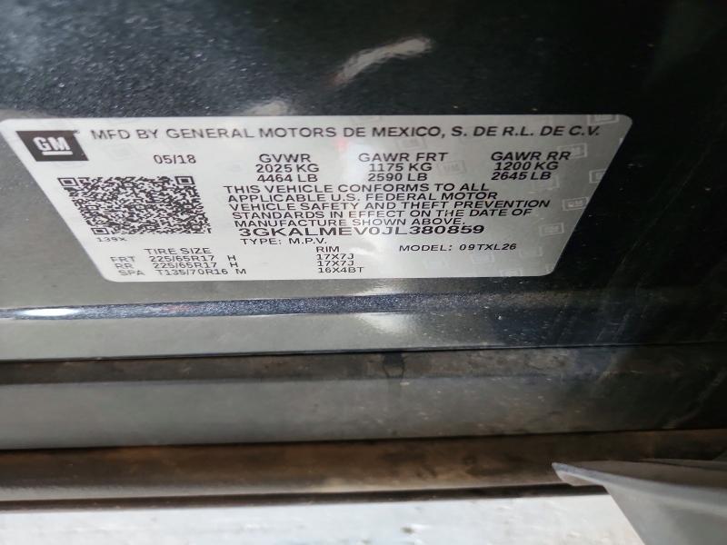 Aukcja sprzedaży 2018 Gmc Terrain, vin: 3GKALMEV0JL380859, numer aukcji: 59719836