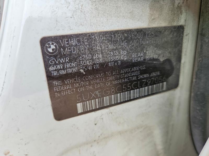 62633666 :رقم المزاد ، 5UXFG8C55CLZ97056 vin ، 2012 Bmw X6 مزاد بيع