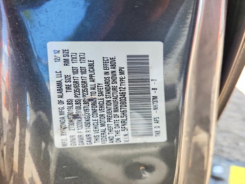 Продаж на аукціоні авто 2013 Honda Odyssey, vin: 5FNRL5H67DB034612, номер лоту: 59616506
