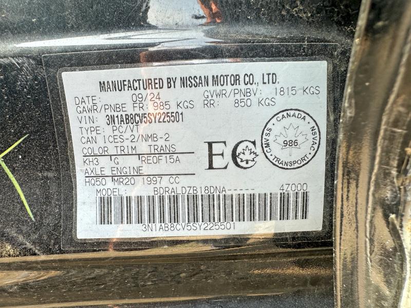 Aukcja sprzedaży 2025 Nissan Sentra, vin: 3N1AB8CV5SY225501, numer aukcji: 63140296