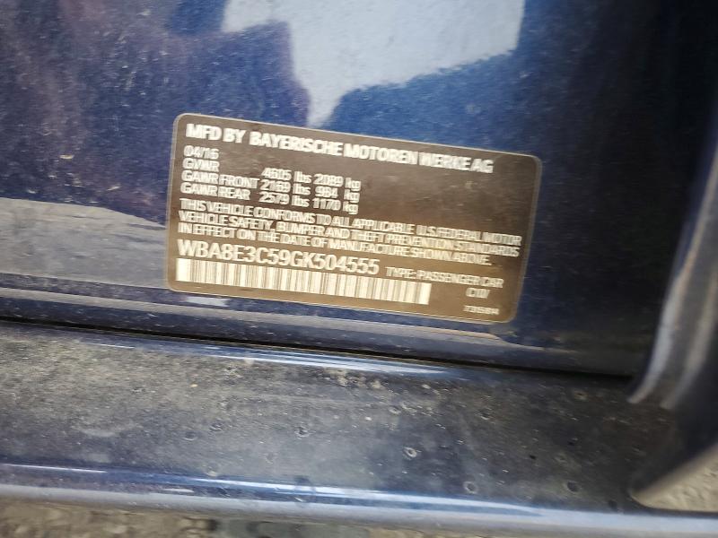 60794676 :رقم المزاد ، WBA8E3C59GK504555 vin ، 2016 Bmw 328 مزاد بيع