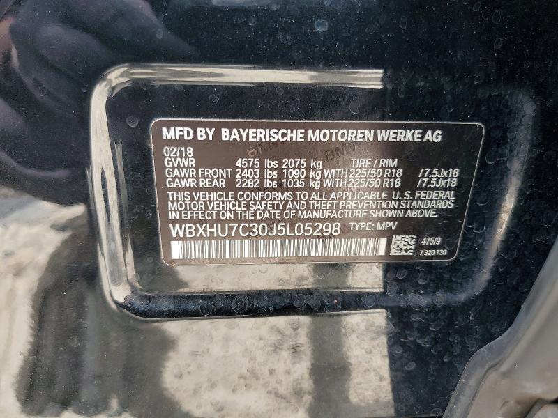 2018 Bmw X1 მანქანა იყიდება აუქციონზე, vin: WBXHU7C30J5L05298, აუქციონის ნომერი: 60495246