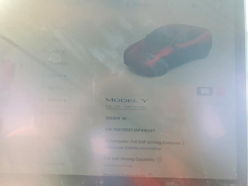 63513556 :رقم المزاد ، 7SAYGDEF3NF416347 vin ، 2022 Tesla Model Y مزاد بيع